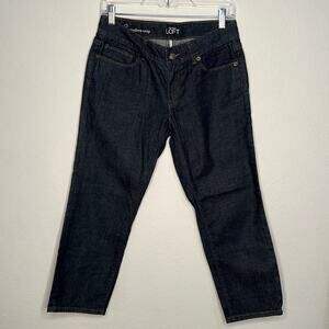 LOFT Modern Crop Dark Blue Jeans Size 2/26